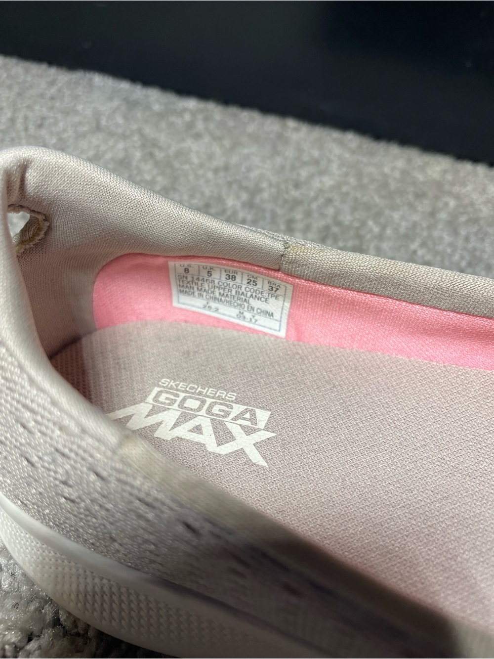 NWOT Skechers Slip-On Moccasin Sneakers in Light Taupe with Pink Lining - Picture 2 of 5
